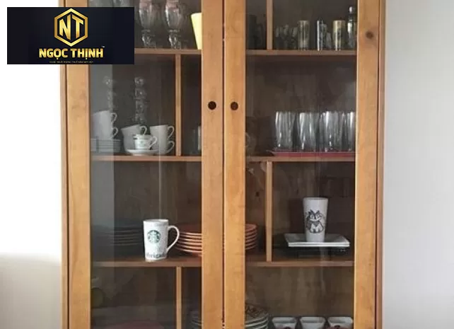 TỦ CHÉN GỖ CAO CẤP NGỌC THỊNH - TC06